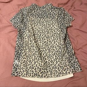 Justice Cheetah Mock-Neck top